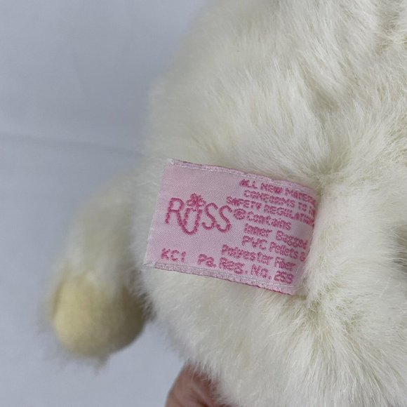 Russ Berries Fluffles Lamb Sheep Soft Bean Bag 12" Stuffed Animal Plush Cream - Picture 8 of 8